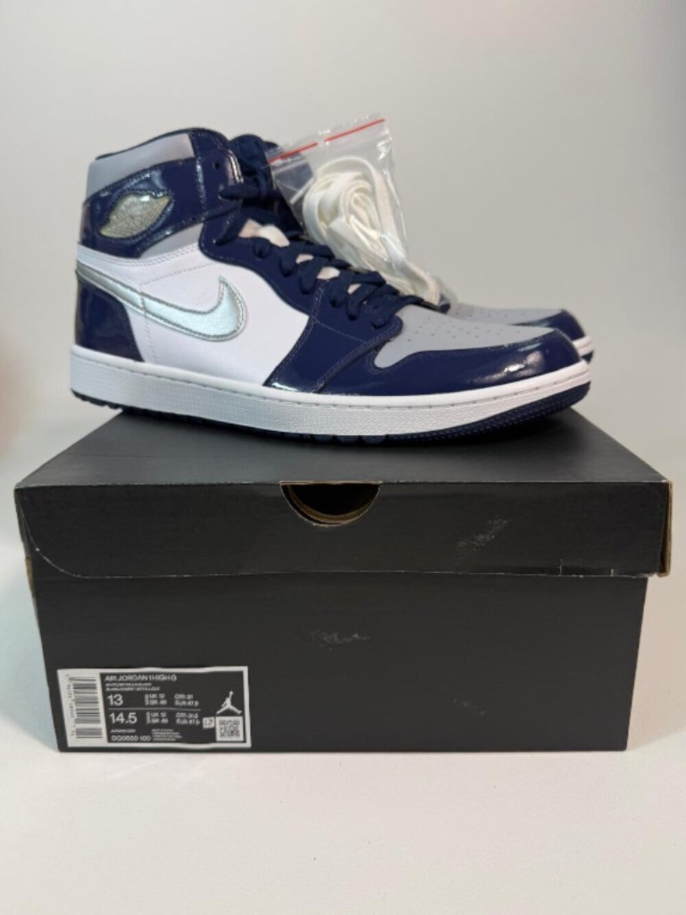 Jordan 1 Retro High Golf Patent Midnight Navy - Size 13
